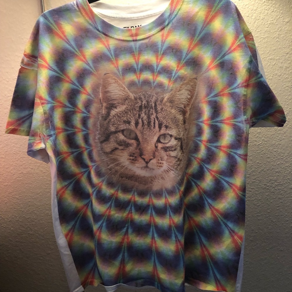 Mesmerizing colorful cat t-shirt